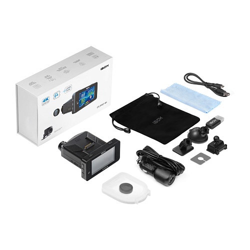 Видеорегистратор с сигнатурным радар-детектором iBOX F5 PRO 4K LaserScan WiFi Signature Dual + Внутрисалонная камера RearCam FHD6